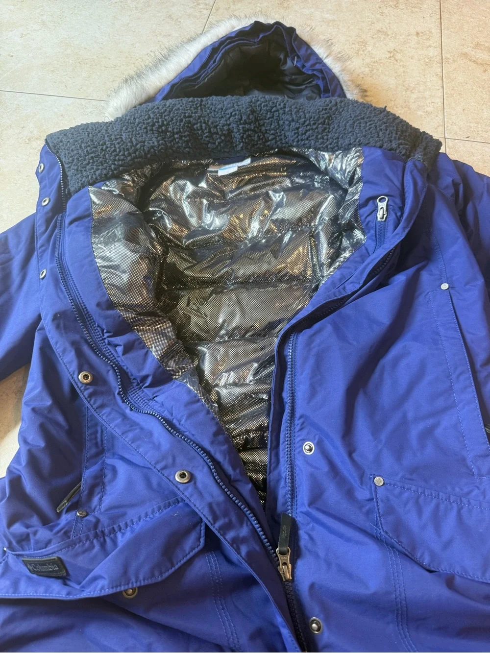 Columbia Men's Insulated Parka Jacket - Royal Blue